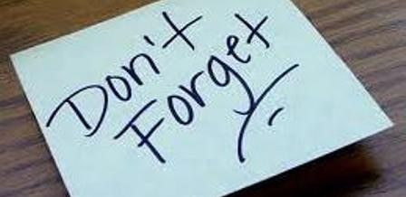 Don’t forget!